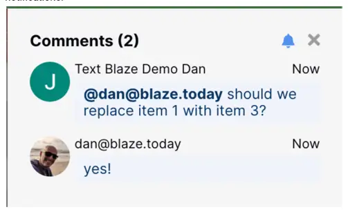 A comment thread for a snippet